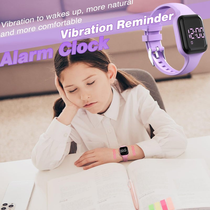 synwoo Kids LED Digital Watch, with Pedometer Step Counter, Waterproof, Sport Wristwatch, Calendar, Alarm Clock for Children Boys Girls Teens - Image 5